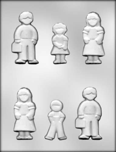Mum, Dad and Kids Chocolate Mould - Click Image to Close